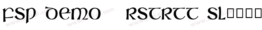FSP DEMO   Rstrtt Sl字体转换